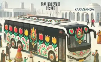 Праздничный автобус на Наурыз создаст атмосферу весеннего праздника в районе Алихана Бокейхана