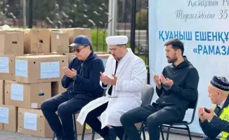 В Толебийском районе Казахстана 200 семей получили поддержку в виде продуктовых корзин в честь Наурыз мейрамы