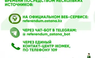 Референдум-2026: как узнать свой избирательный участок в Астане
