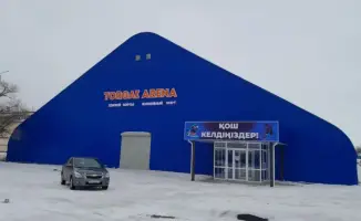 Новый крытый хоккейный корт в Торгае