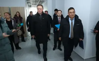 Аким области ознакомился с ходом строительства поликлиники