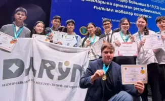 Караганда школьники ракета бионический робот медали национальный конкурс