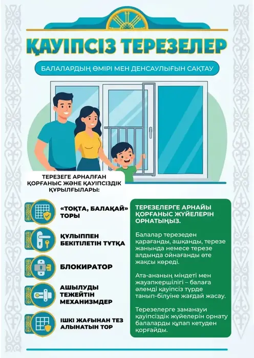 В Казахстане стартовала республиканская кампания «Окно – SAFE» для защиты детей от выпадения из окон (9)