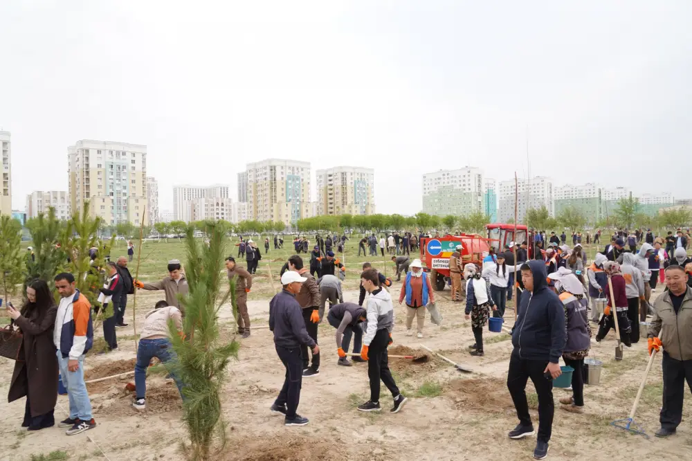 Туркестан: высажено 2200 деревьев в рамках экоакции Астане