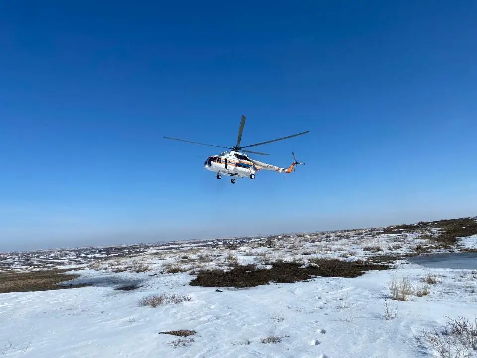 Спасательные вылеты авиации МЧС Республики Казахстан Астане