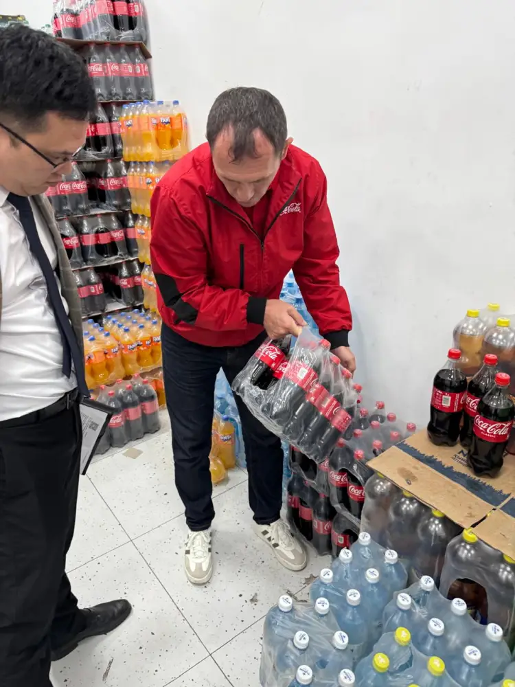 Контрафактная продукция Coca-Cola в Шымкенте Астане
