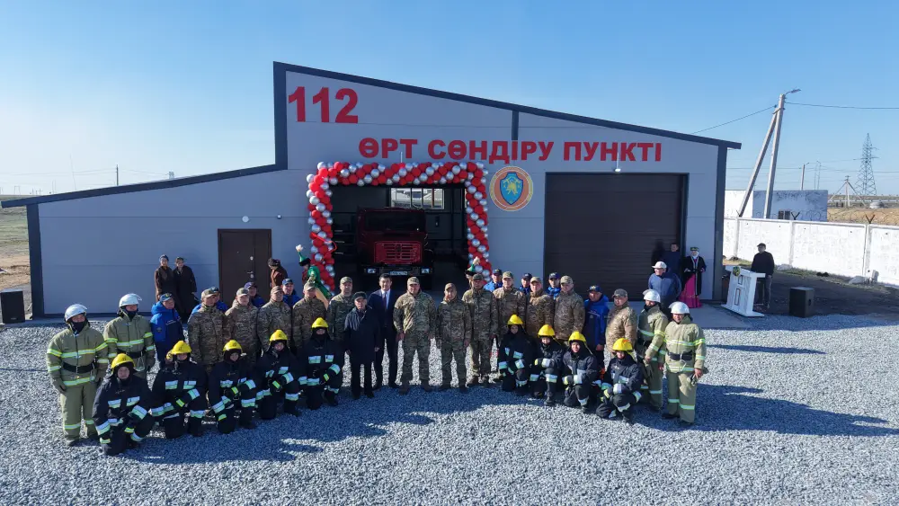 Министр по ЧС дал старт работе 168-го поста «Ауыл құтқарушылары» в селе Карасор (9)