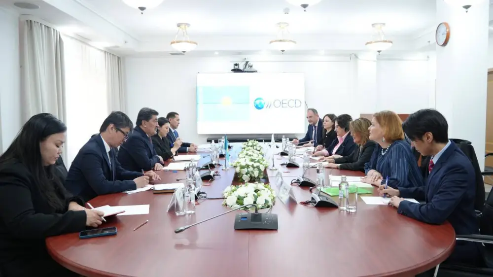 Министр экологии Е.Н. Нысанбаев встретился с Заместителем Генерального секретаря ОЭСР Ф. Лапекорелла (6)