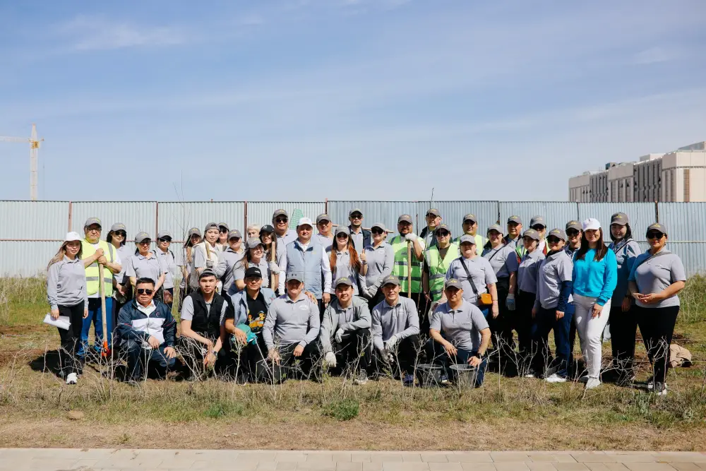 В столице высадили более 100 деревьев в рамках акции «Таза Қазақстан» Астане