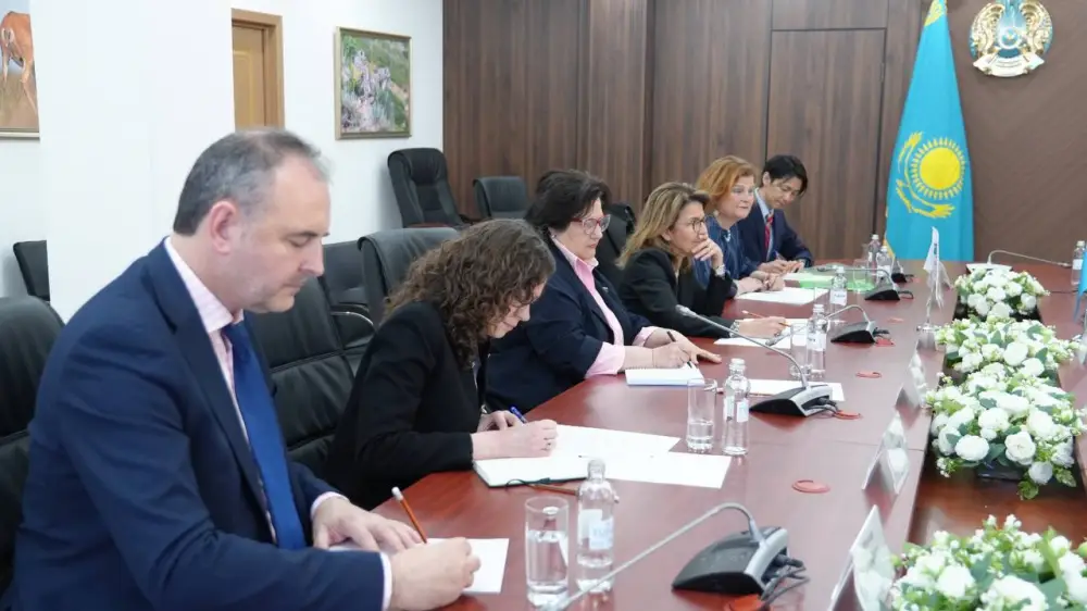 Министр экологии Е.Н. Нысанбаев встретился с Заместителем Генерального секретаря ОЭСР Ф. Лапекорелла (3)