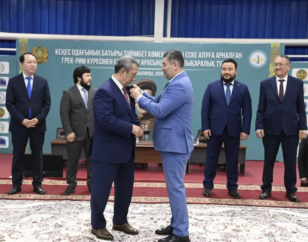 В Кызылординской области состоялась церемония открытия международного чемпионата по греко-римской борьбе среди взрослых (7)