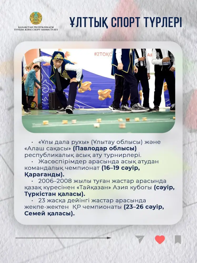 В апреле 2026 года Казахстан станет площадкой для десятков крупных спортивных событий (9)