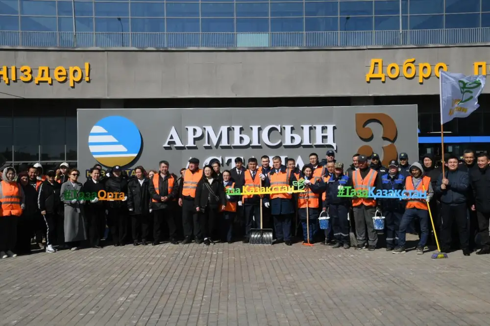 Компания «Қазақстан темір жолы» присоединилась к общенациональной экологической инициативе «Таза Қазақстан» в Астане (5)