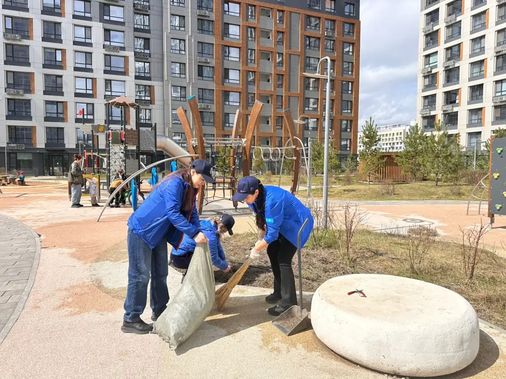 Участие сотрудников BI Group в акции «Таза Қазақстан» способствует улучшению экологической ситуации в Астане Астане