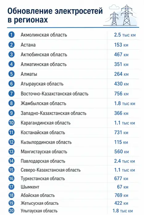 Снижение аварийности на электросетях в Казахстане: последствия для надежности электроснабжения Астане