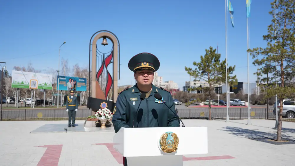 Церемония памяти спасателей в Павлодаре Астане