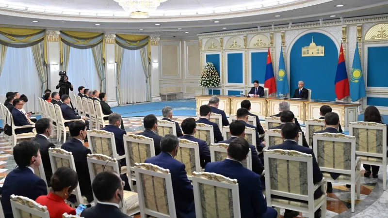 Казахстан и Монголия объявили о планах многократного увеличения товарооборота: совместный брифинг президентов в Астане Астане