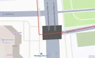 Ограничение движения на улице Розыбакиева