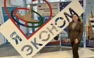 Призер конференции Ломоносов-2026 Жансая Каримкулова Бюро национальной статистики