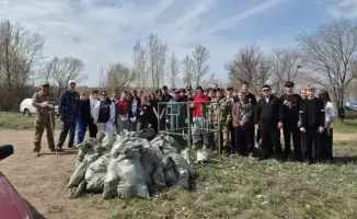 «Чистые водоёмы»: берег Самаркандского водохранилища освободили от мусорного бремени в 40 мешках