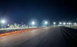 В селе Гастелло включили новые фонари на улице Шоссейной