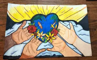 Алматыда мектеп оқушылары терроризмге қарсы көзқарасты қалыптастыру мақсатында сурет салу байқауын өткізді