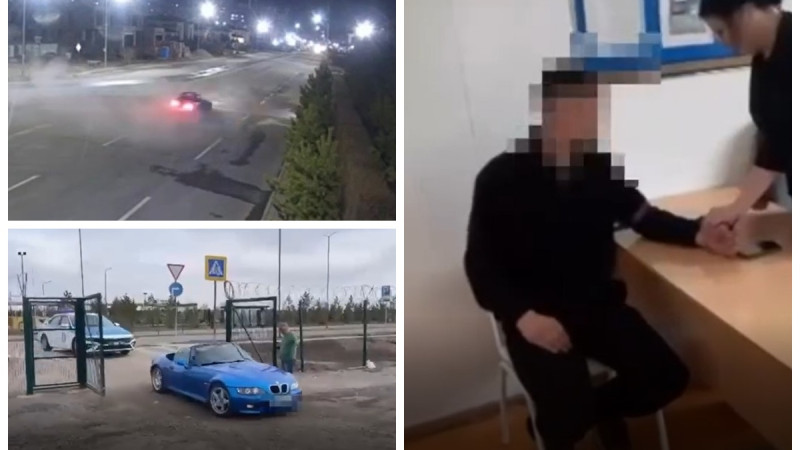 В Астане водителя BMW наказали за дрифт на улице, сообщает пресс-служба ДП столицы Астане