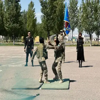 В Астане прошел военно-патриотический сбор молодежи «Айбын-2026» (3)