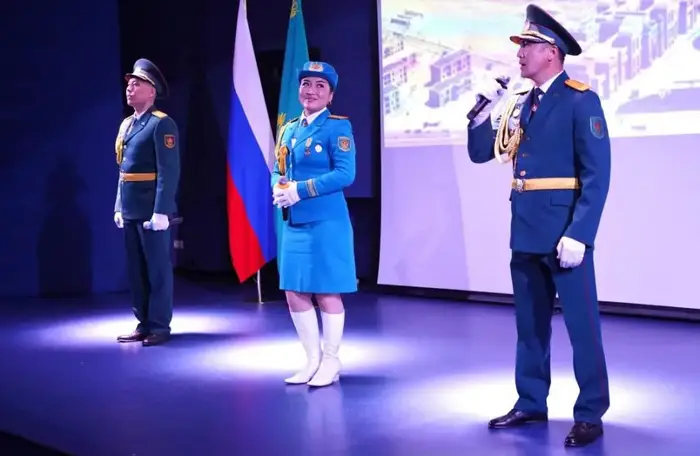 Празднование Дня защитника Отечества в Москве Астане