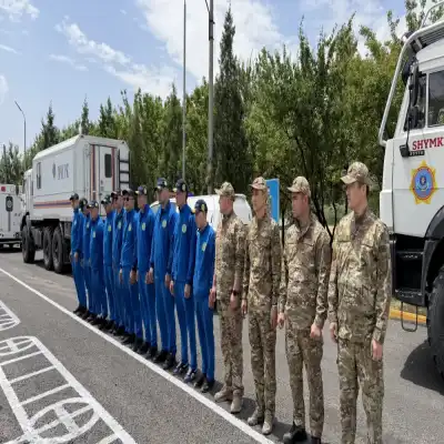 Спасатели МЧС Казахстана прибыли в Таджикистан для участия в международных учениях (2)