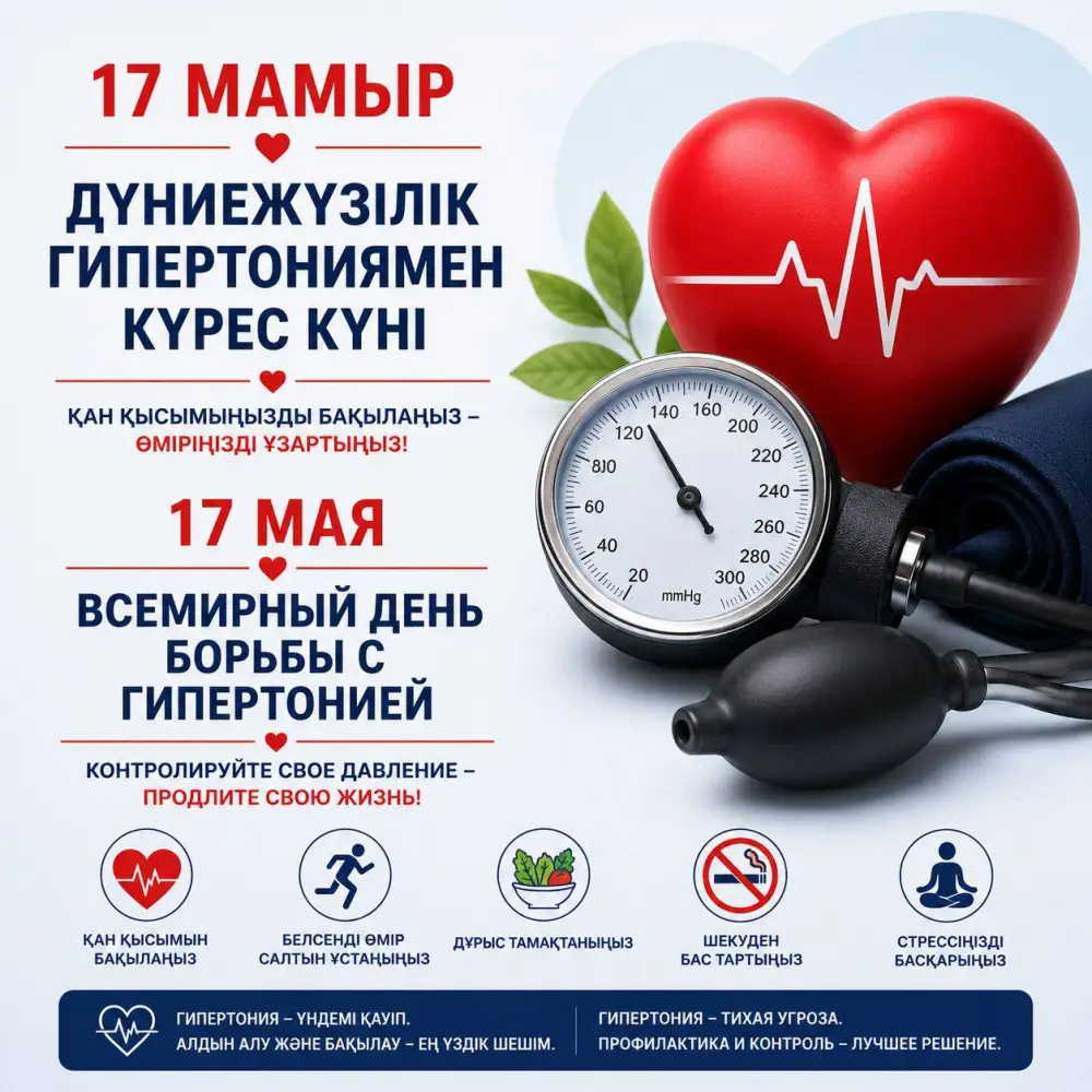 Высокий уровень артериальной гипертонии в Казахстане: необходимость профилактических мер и контроля Астане