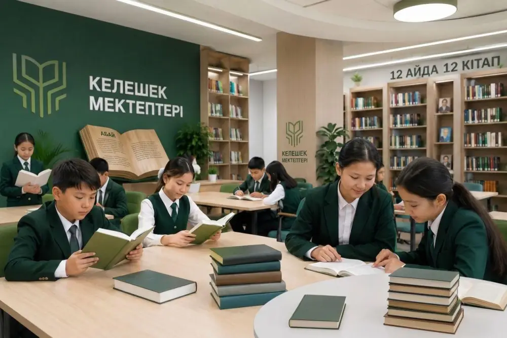 Проект 12 книг за 12 месяцев в Келешек школах Казахстана для повышения интереса к чтению Астане