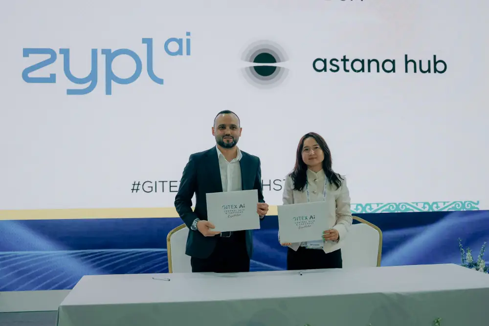 Меморандум между zypl Holding LTD и Astana Hub для разработки AI-моделей и цифровой платформы финансирования стартапов Астане