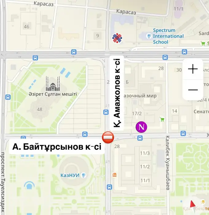 Закрытие пересечения улиц Байтурсынова и Аманжолова: водителям стоит учесть возможные заторы Астане