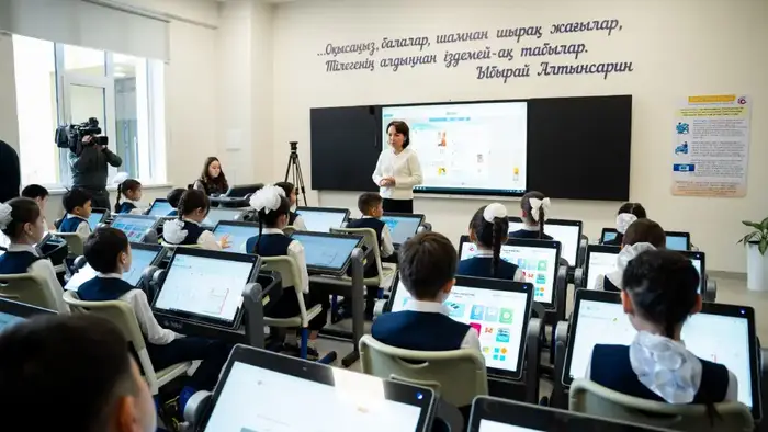 Аида Балаева ознакомилась с TopIQ Smart Class в столичной школе (4)