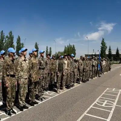 В Астане прошел военно-патриотический сбор молодежи «Айбын-2026» (10)