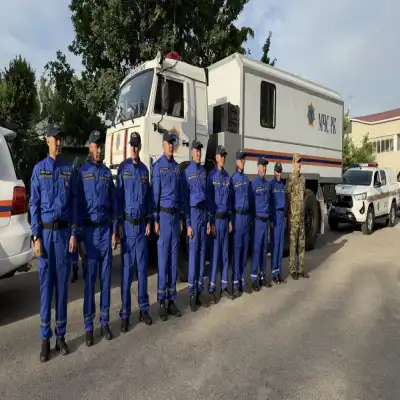 Спасатели МЧС Казахстана прибыли в Таджикистан для участия в международных учениях (4)