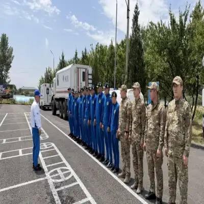 Спасатели МЧС Казахстана прибыли в Таджикистан для участия в международных учениях (5)