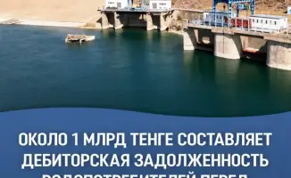 Долг водопользователей в Алматы почти 1 млрд тенге