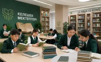 Проект 12 книг за 12 месяцев в Келешек школах Казахстана для повышения интереса к чтению