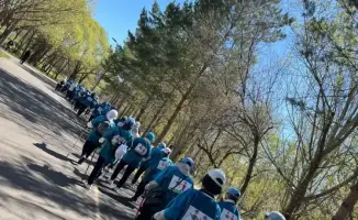 Соревнования по скандинавской ходьбе среди пенсионеров в Астане акция Таза Қазақстан
