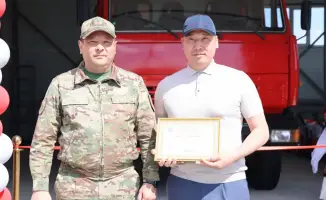 Открытие добровольного противопожарного поста в селе Шикылдак для повышения безопасности